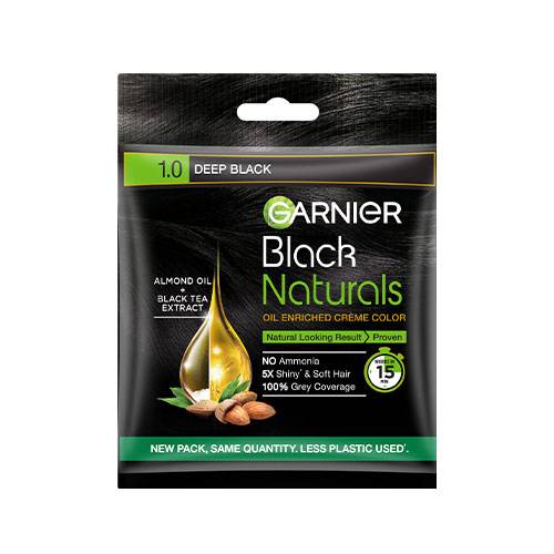 Garnier Black Naturals Shade - 1.0 Deep Black (20ml+20gm)