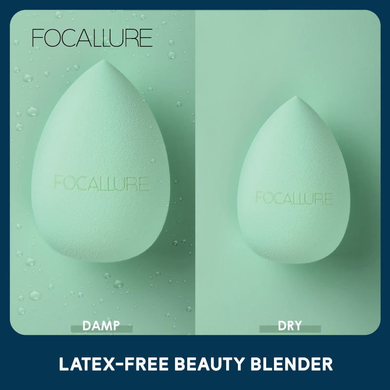 FA 136 - Focallure Latex Free Sponge Beauty Blender (10gm) - Waterdrop (04 Mint Green)