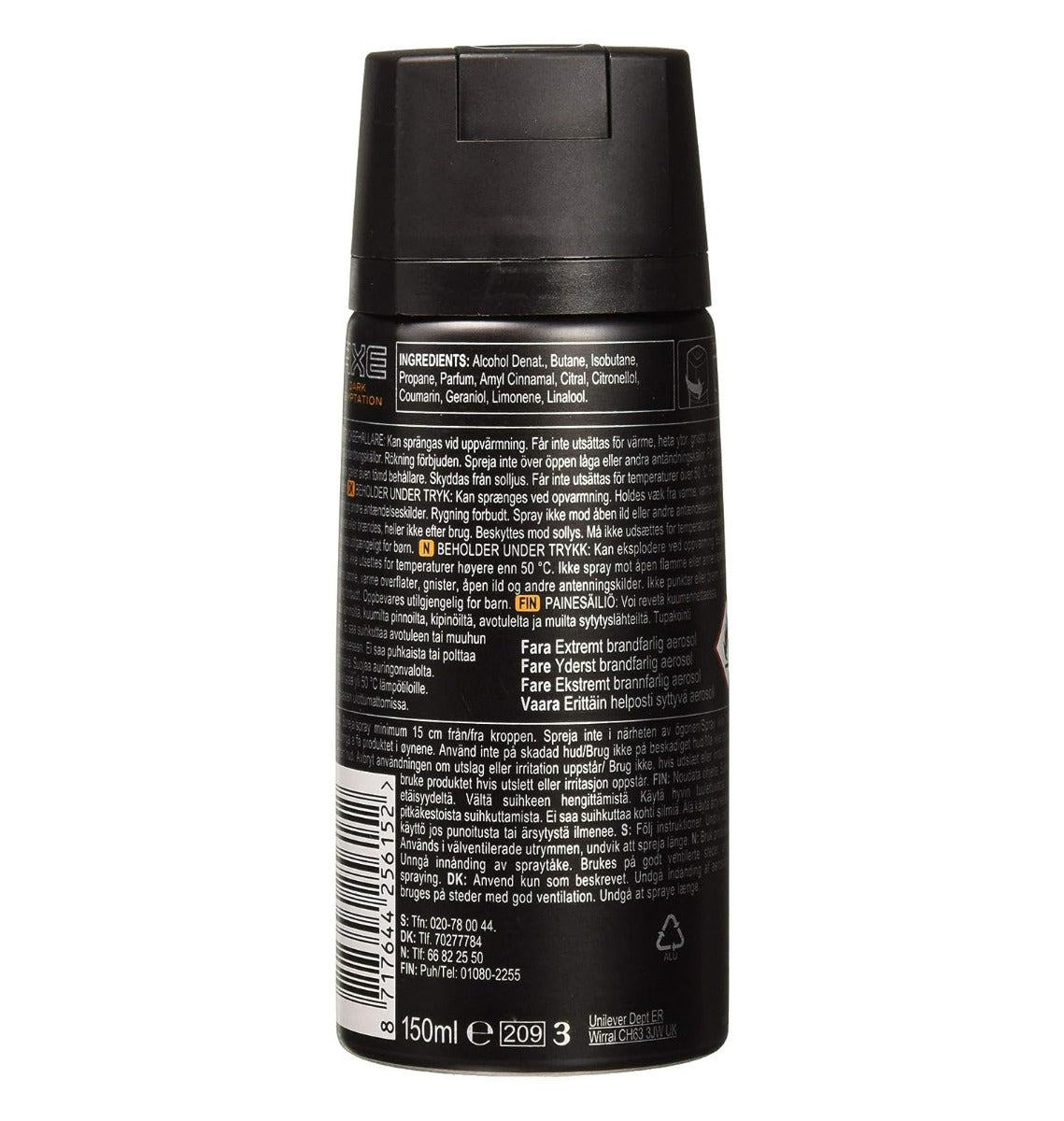 Axe Deodorant Body Spray Dark Temptation Chocolate 150ml