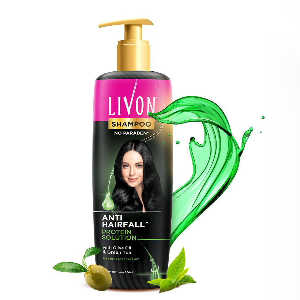 Livon Anti Hairfall Protein Shampoo 300ml &amp; Livon Hair Serum 50 ml (FREE Olive Oil 100ml)