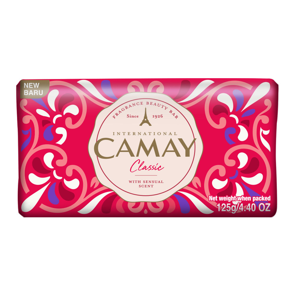 Camay Beauty Bar Soap Classic Sensual Scent with Carnations &amp; Roses 125gm