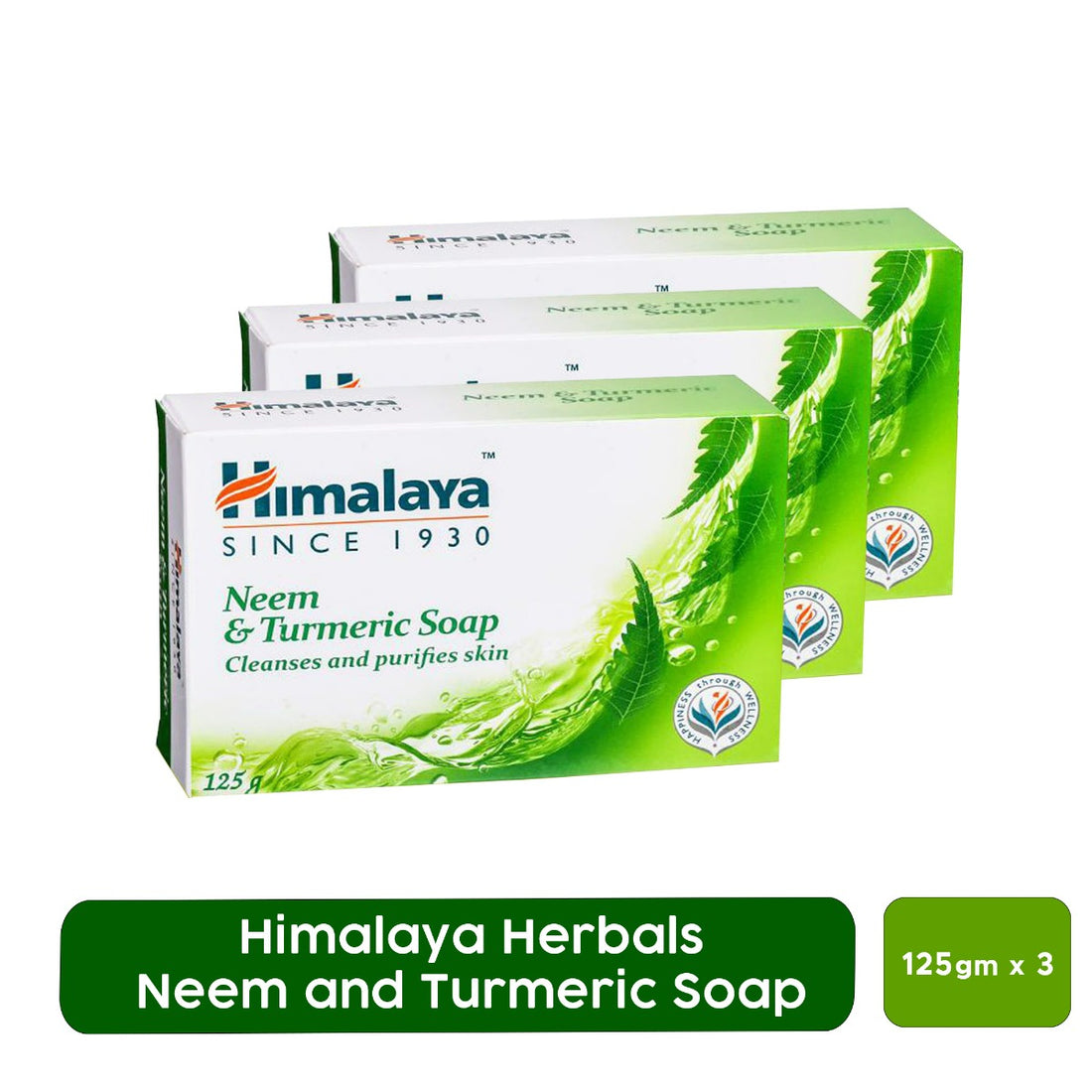Himalaya Herbals Neem and Turmeric Soap - 125gm (Pack of 03)