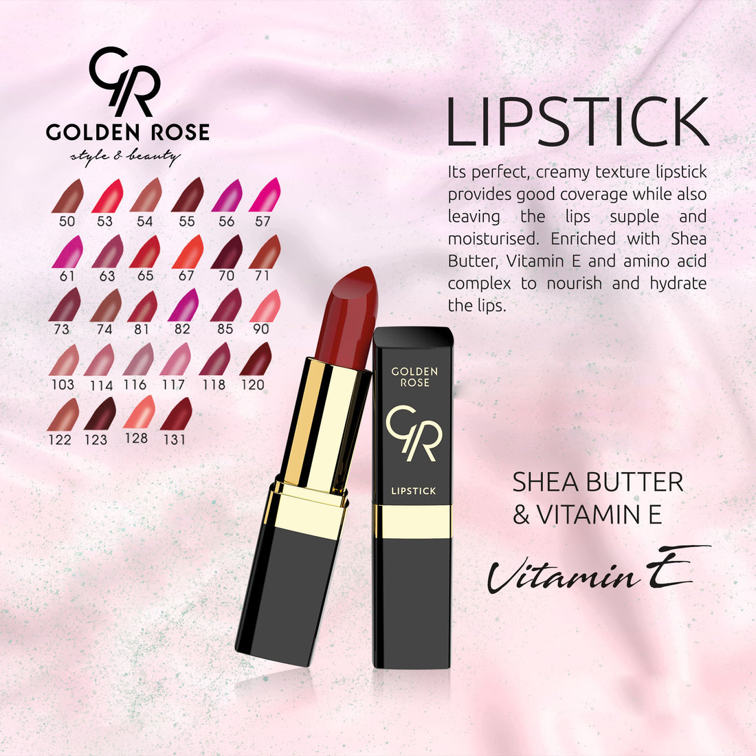 Golden Rose Lipstick Vitamin E (4.2gm) - LS65