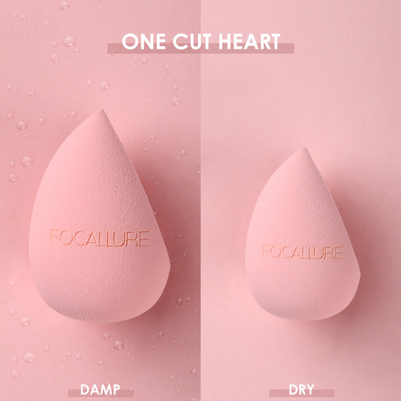 FA 136 - Focallure Latex Free Sponge Beauty Blender (10gm) - One Cut Heart (06 Soft Pink)