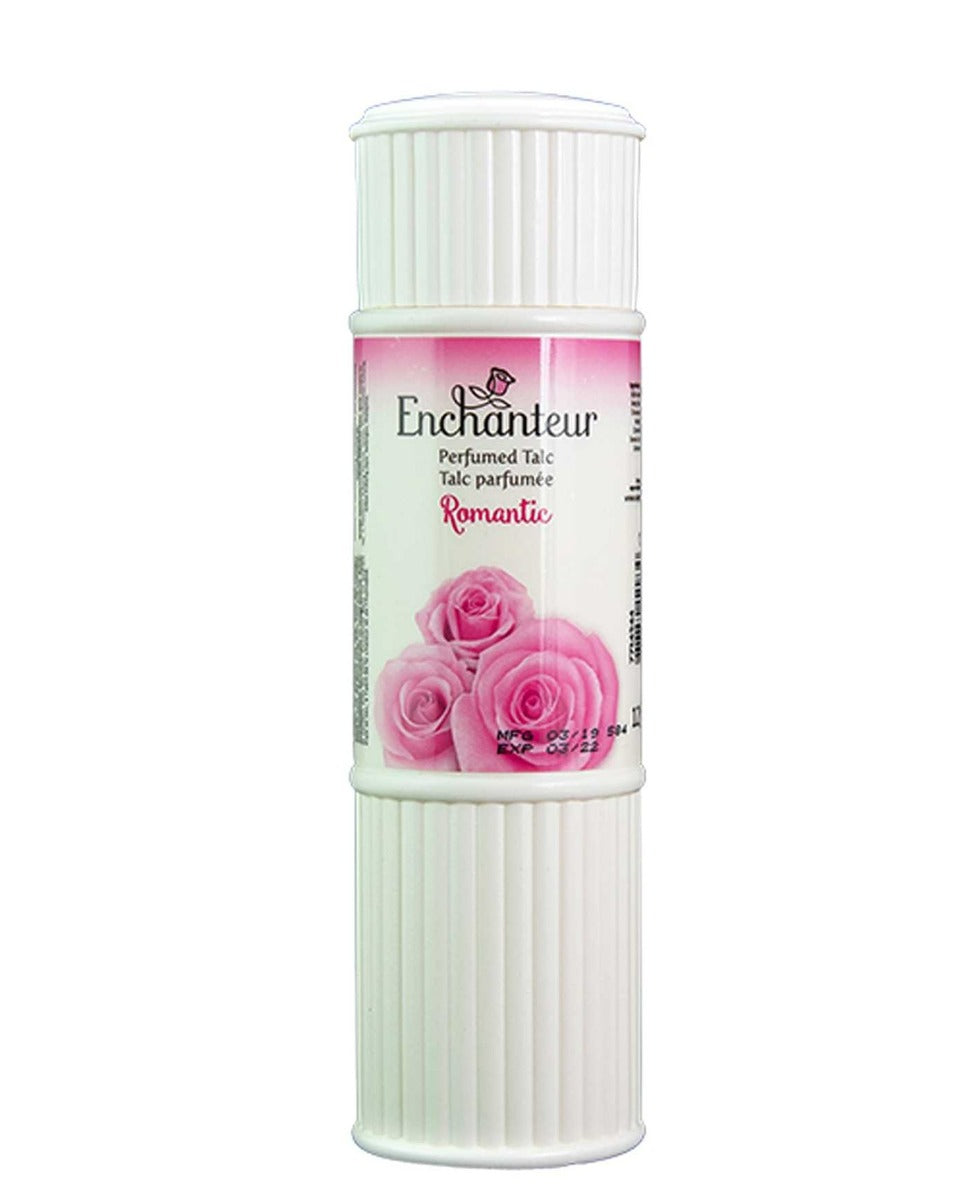 Enchanteur Romantic Perfumed Talc for Women 250g with Roses