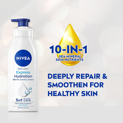 Nivea Express Hydration Body Lotion for Normal to Dry Skin (380ml)