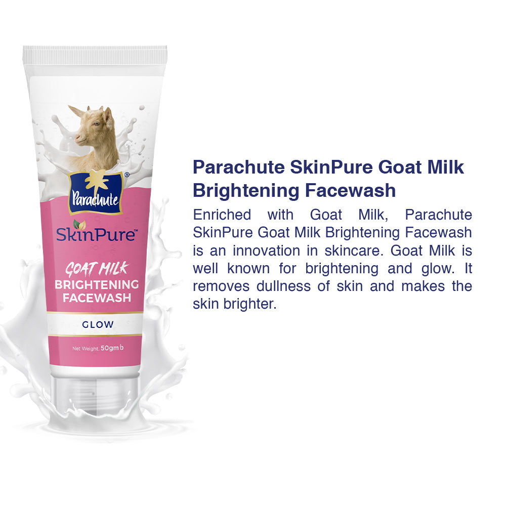 Parachute SkinPure Goat Milk Brightening Facewash (Glow) 50gm