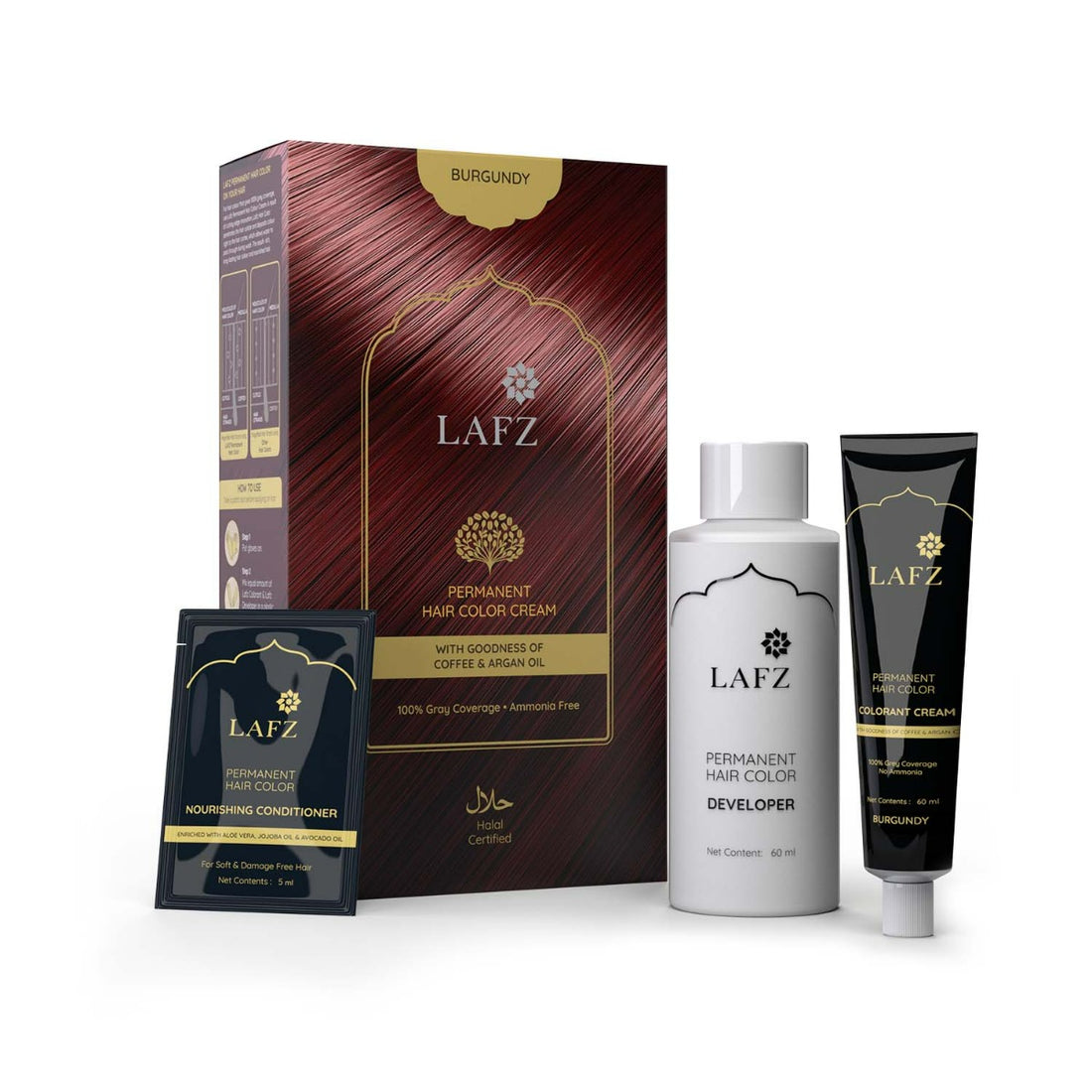 Lafz Permanent Hair Color Cream - Burgundy