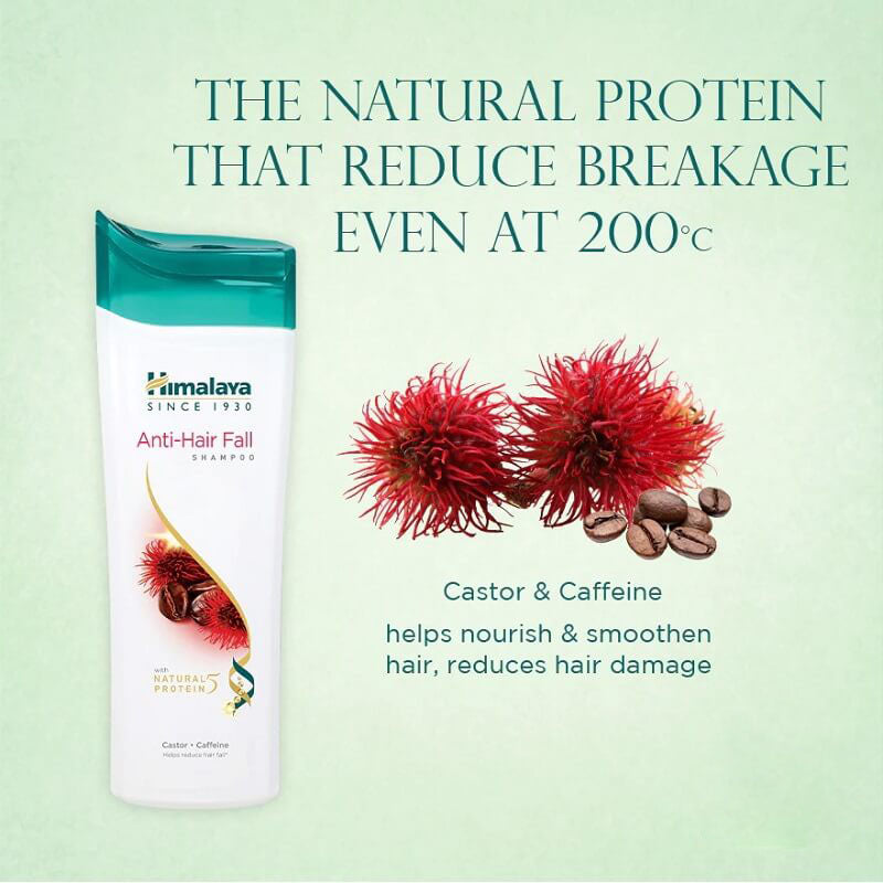 Himalaya Anti Hair Fall Castor and Caffeine Shampoo (375ml)