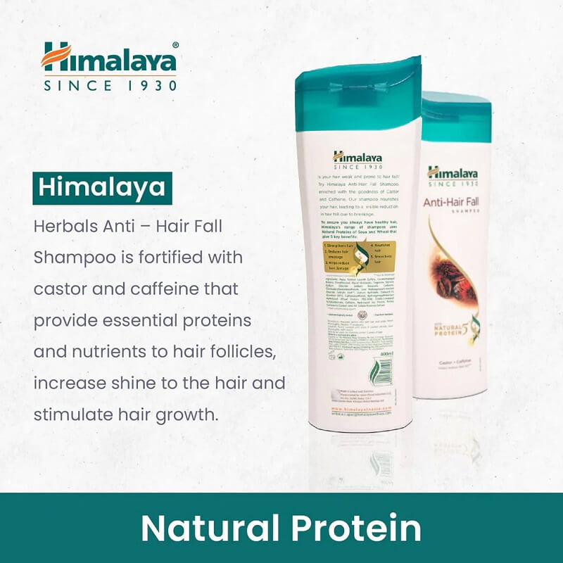 Himalaya Anti Hair Fall Castor and Caffeine Shampoo (180ml)