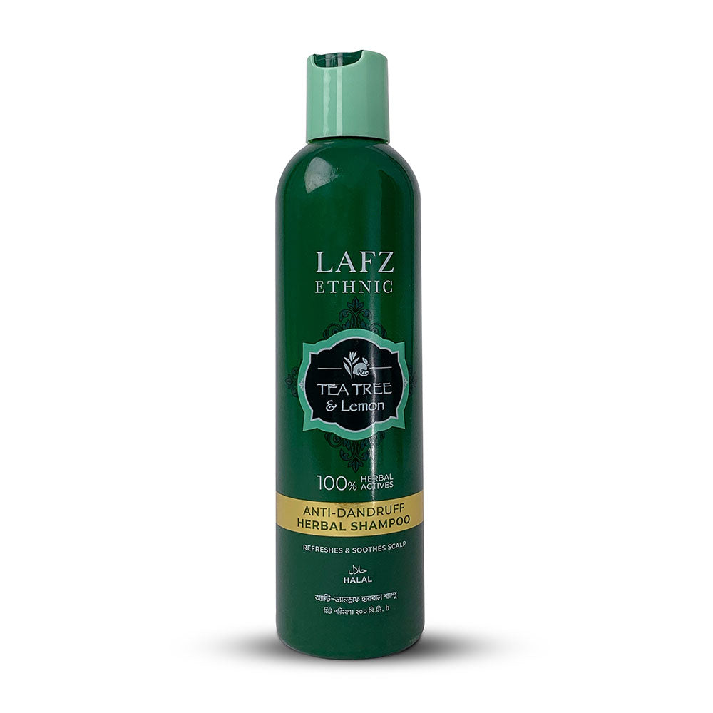 Lafz Ethnic Tea Tree and Lemon Anti-Dandruff Herbal Shampoo (200ml)