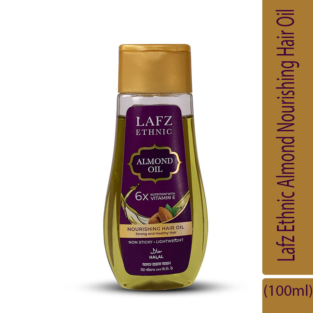 Lafz Ethnic Almond Nourishing Hair Oil (100ml)