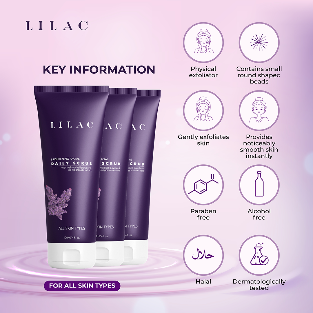 Lilac Brightening Daily Scurb And All Skin Type (120ml)