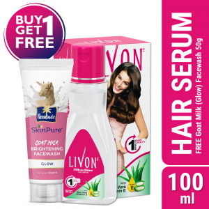 Livon Hair Serum 100ml (FREE Goat Milk Facewash - GLOW - 50gm)