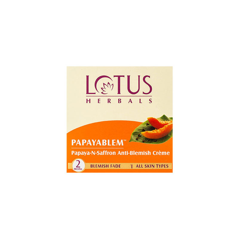 Lotus Herbals Papayablem Papaya-N-Saffron Anti-Blemish Creme (50gm)