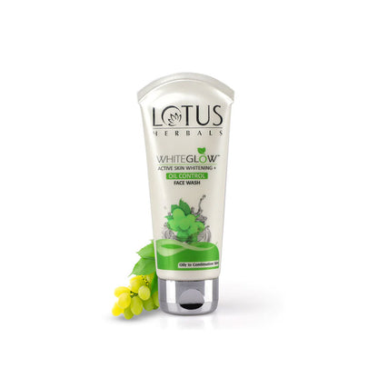 Lotus Herbals Whiteglow Active Skin Whitening + Oil Control FaceWash