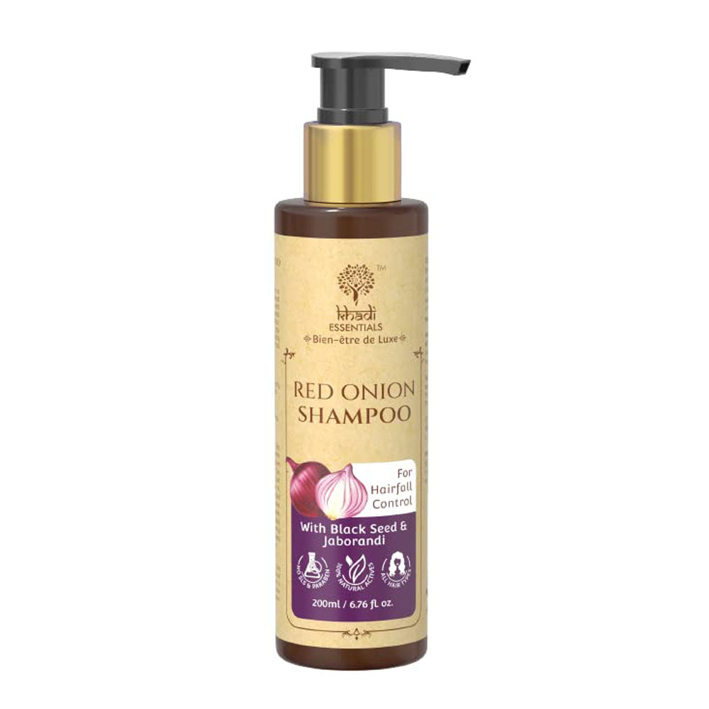 Khadi Essentials Red Onion Shampoo for Hair fall Control (200ml)