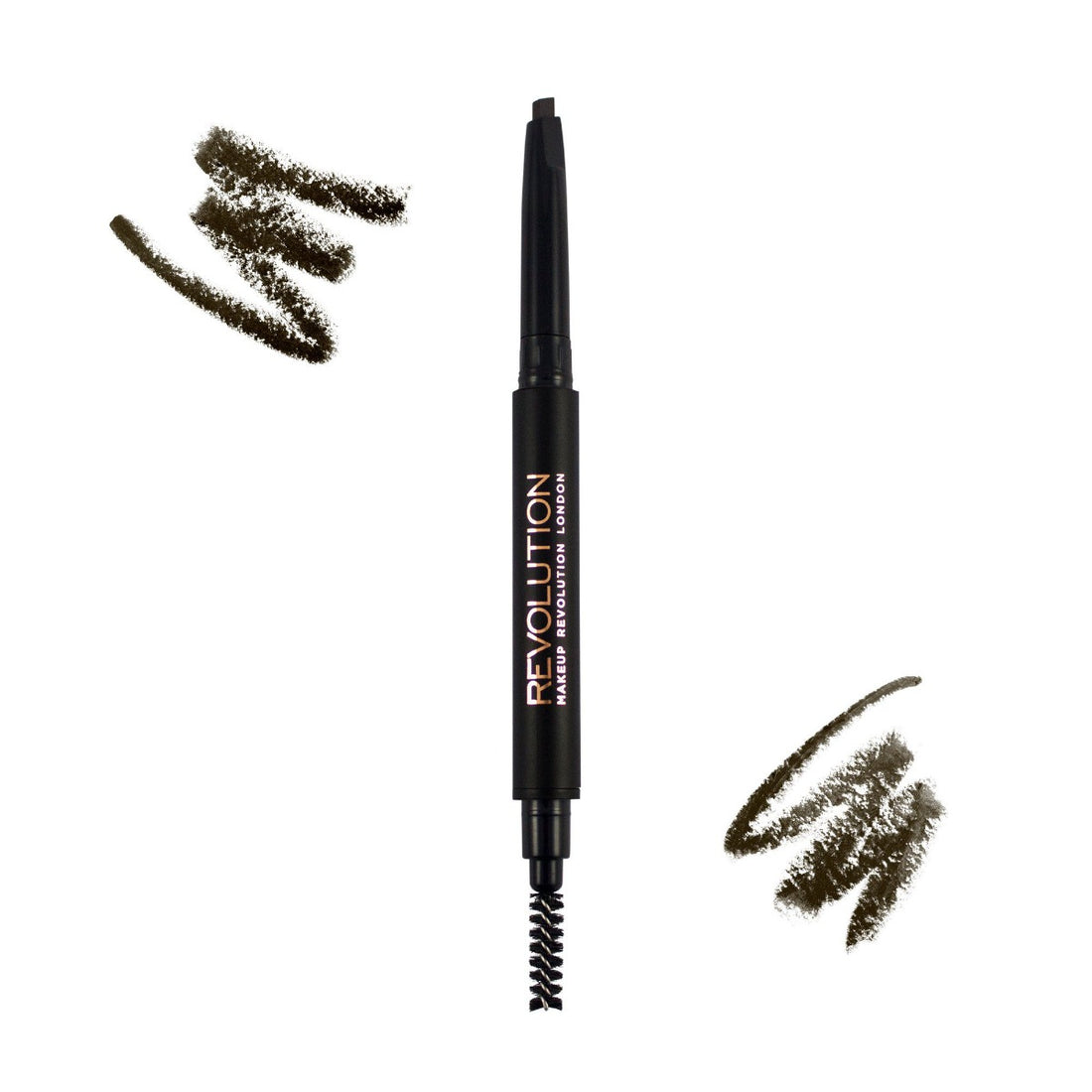 Makeup Revolution Duo Brow Pencil (0.15g) - Dark Brown