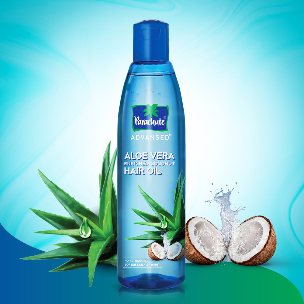 Parachute Hair Oil Advansed Aloe Vera Enriched Coconut 250ml + Parachute Naturale Shampoo Nourishing Care 170ml (Free SkinPure Aloe Vera Gel 50g)