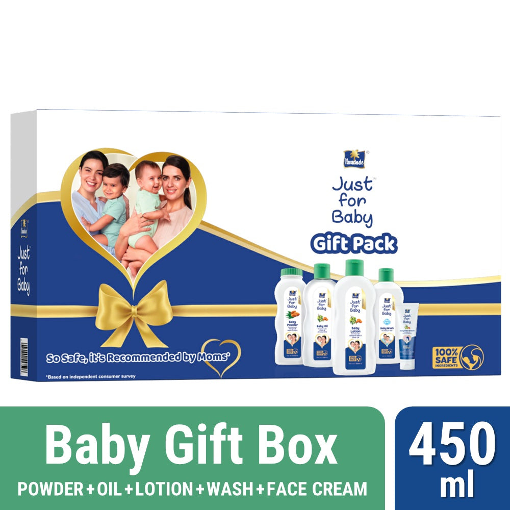 Parachute Just for Baby - Baby Gift Box 450ml (Powder + Oil + Lotion + Wash + Face Cream)