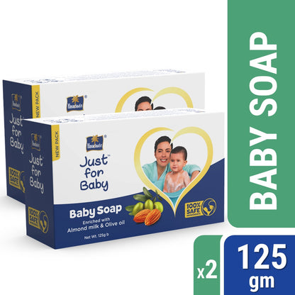 Parachute Just for Baby - Baby Soap 125g Pack of 2 Combo (125g x 2)