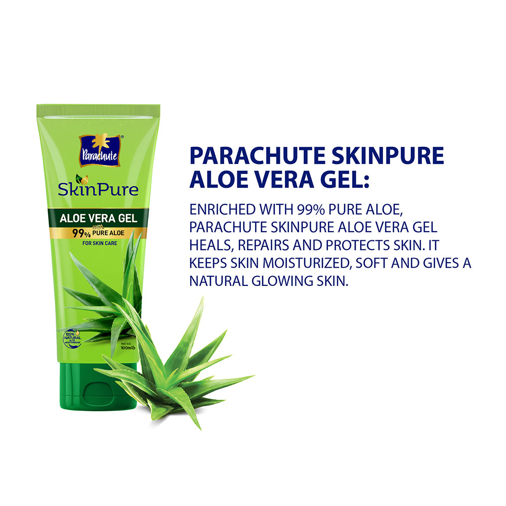Parachute SkinPure Aloe Vera Gel 200ml (FREE Goat Milk Facewash - GLOW - 50gm)