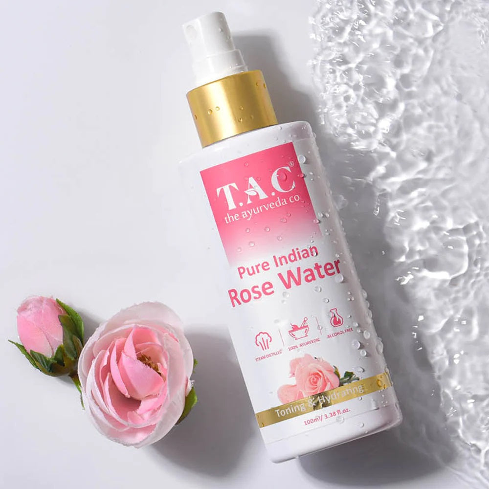 TAC - The Ayurveda Co. Pure Indian Rose Water For Toning and Hydration (100ml)