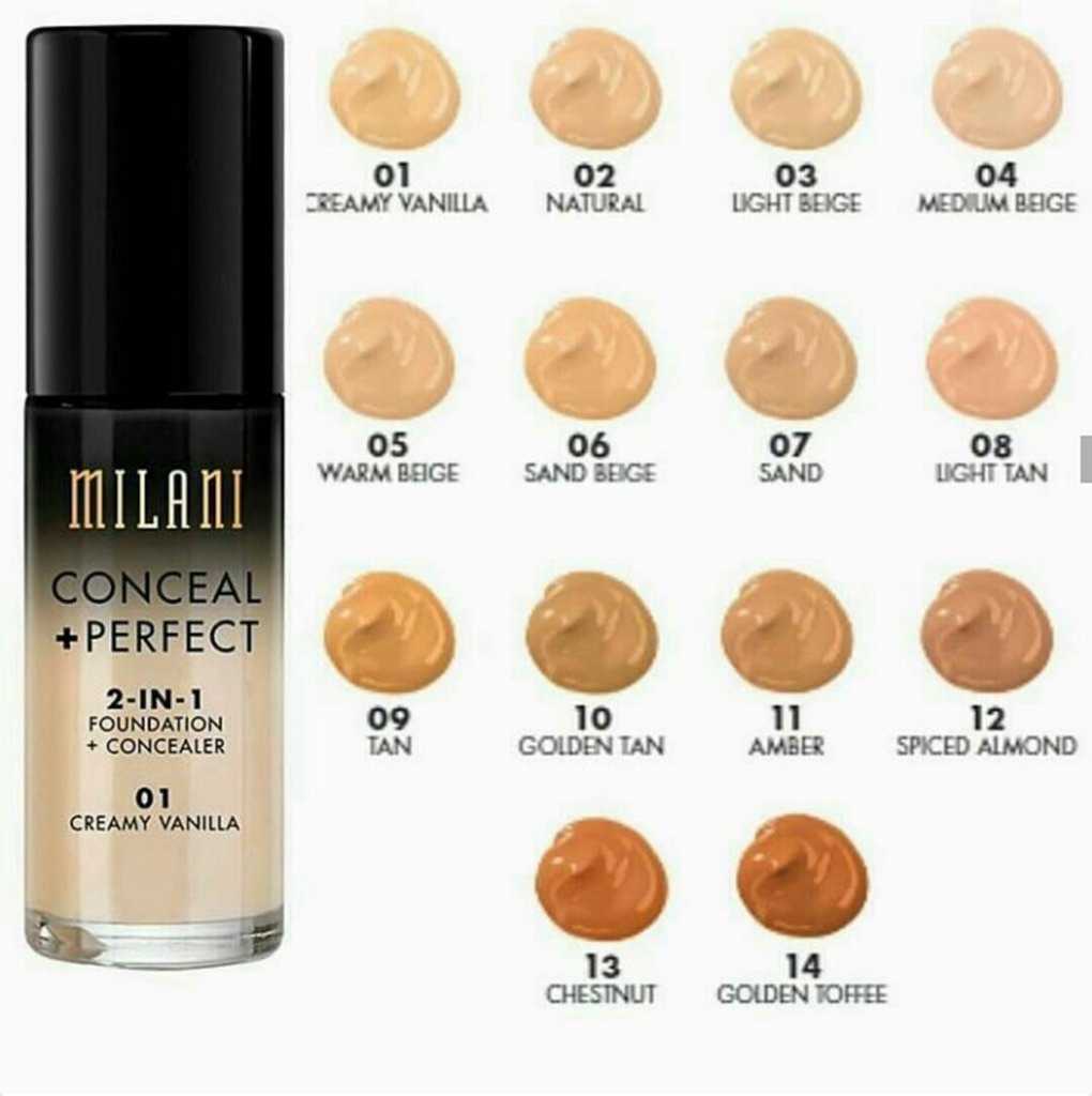 Milani Conceal + Perfect 2-in-1 Foundation and Concealer (30ml)