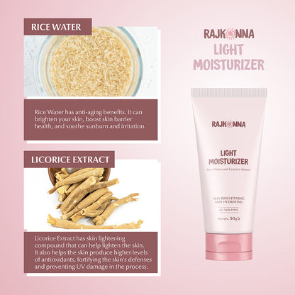 Rajkonna Light Moisturizer With Rice Water And Licorice Extract (50gm)