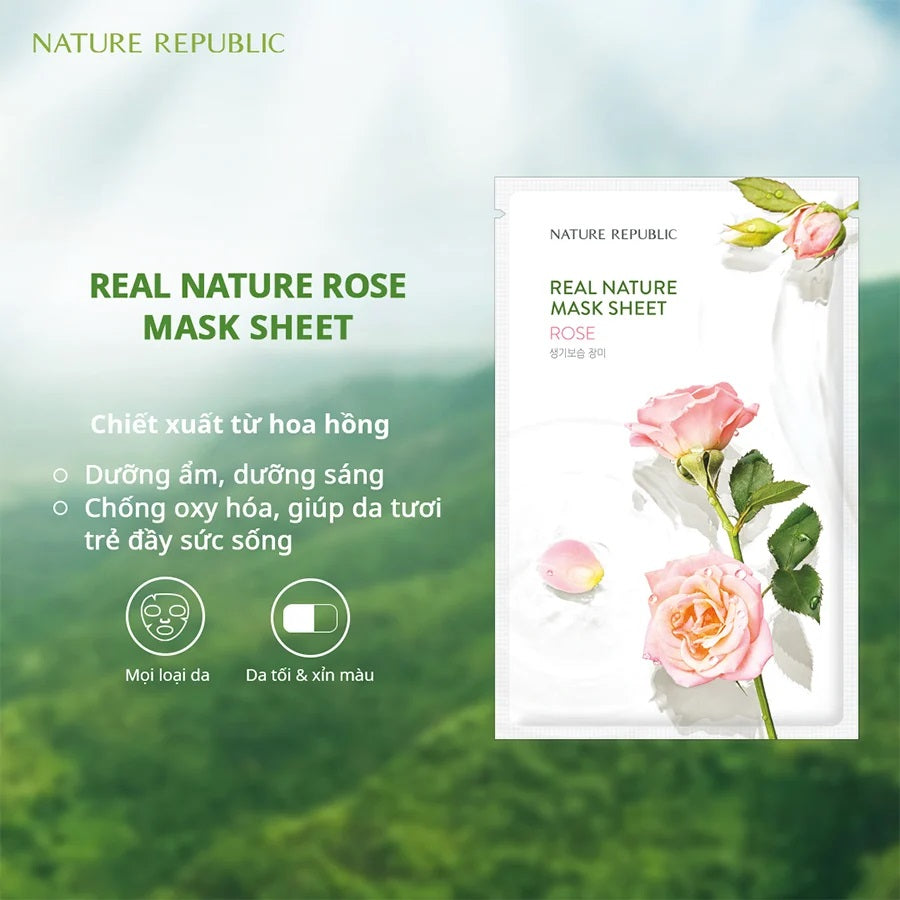 Nature Republic Real Nature Mask Sheet (23ml) - Rose
