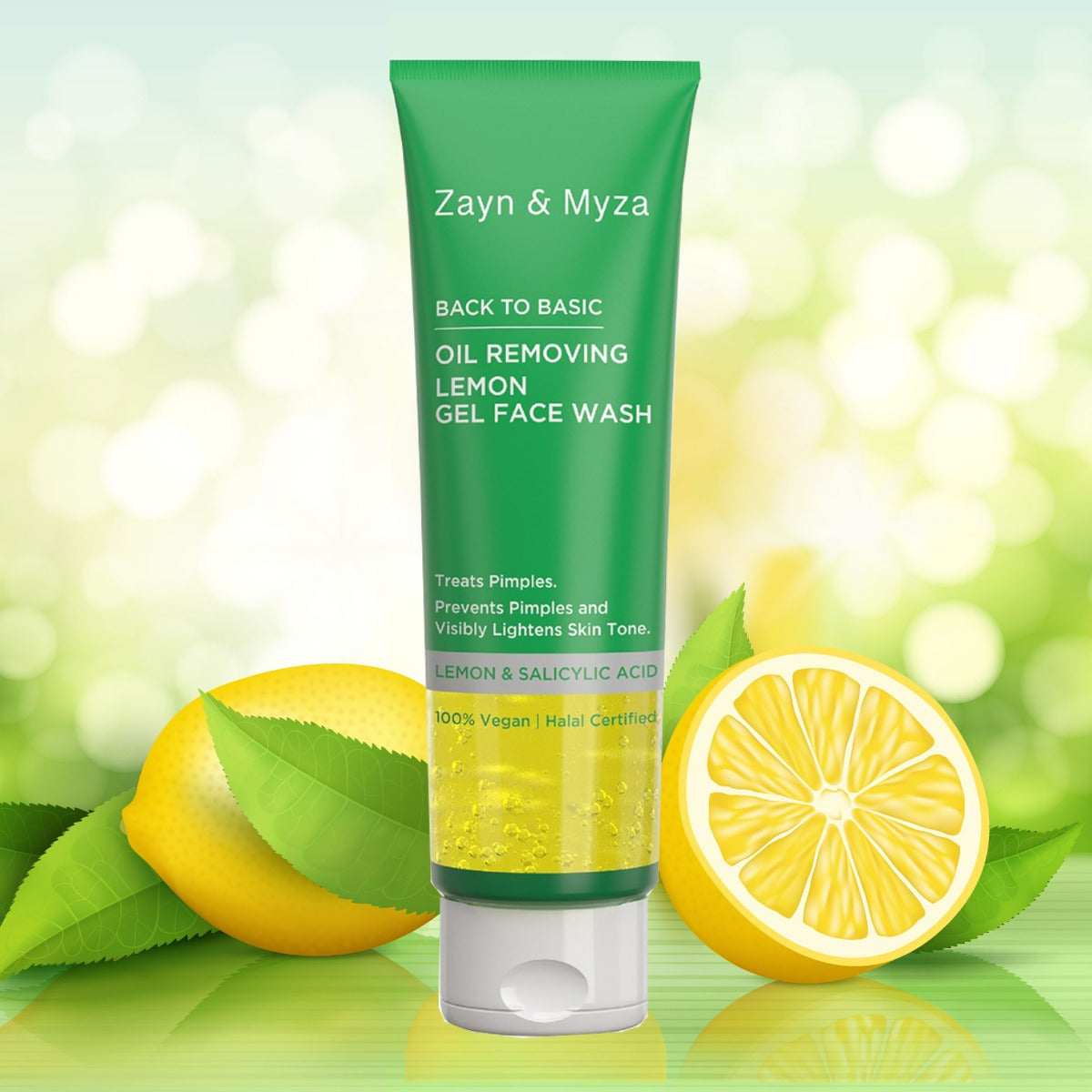 Zayn &amp; Myza Oil Removing Lemon Gel Face Wash (75ml)