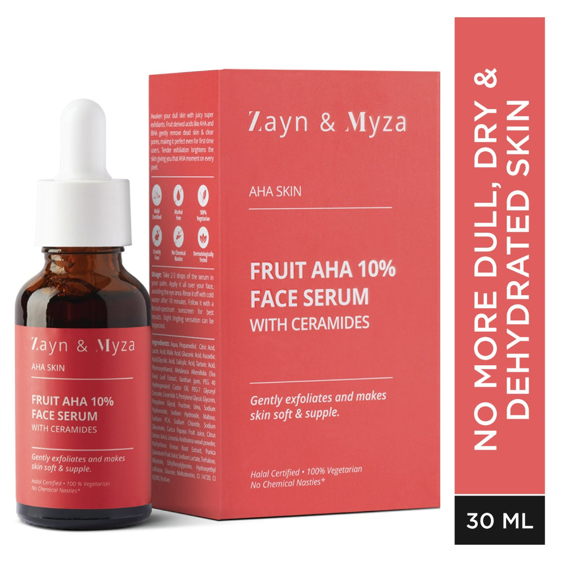 Zayn &amp; Myza Fruit AHA 10% Face Serum with Ceramides (30ml)