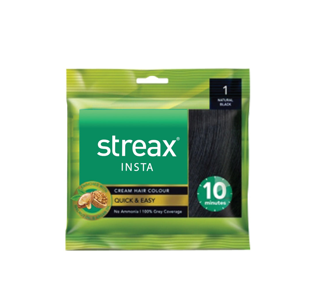 Streax Insta Natural Black Hair Color Cream (30ml)