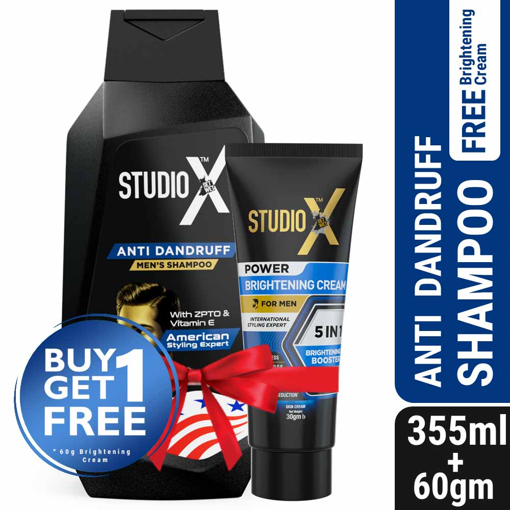 Studio X Anti Dandruff Shampoo for Men 355ml (60gm Men&