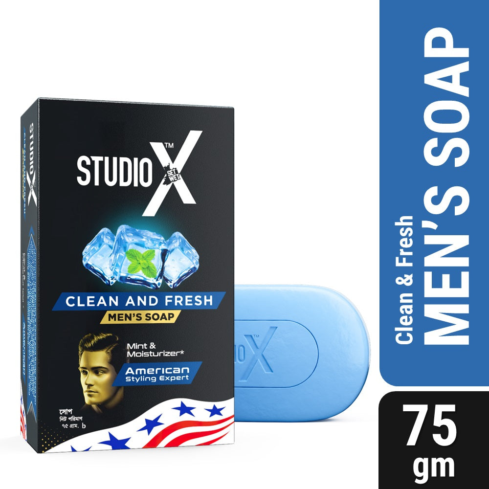 Studio X Clean and Fresh Soap for Men (75gm)