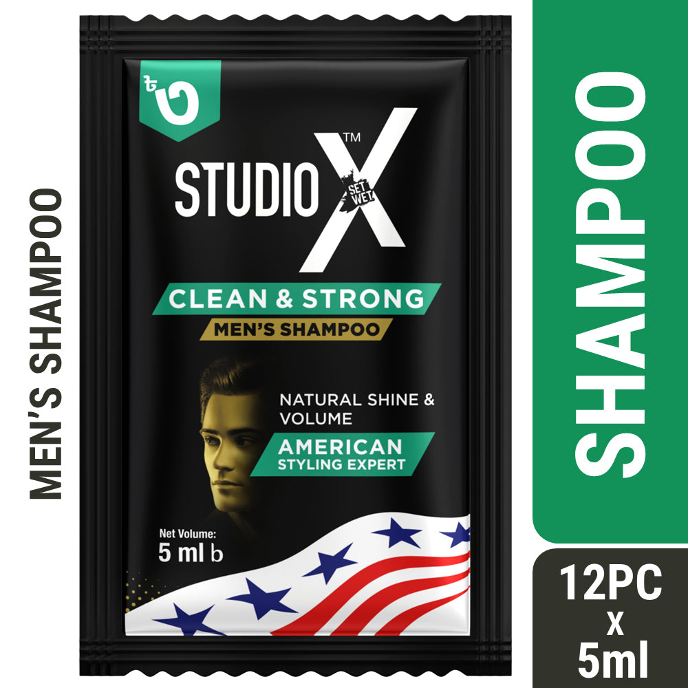 Studio X Clean and Strong Shampoo for Men (5ml X 12 pcs)