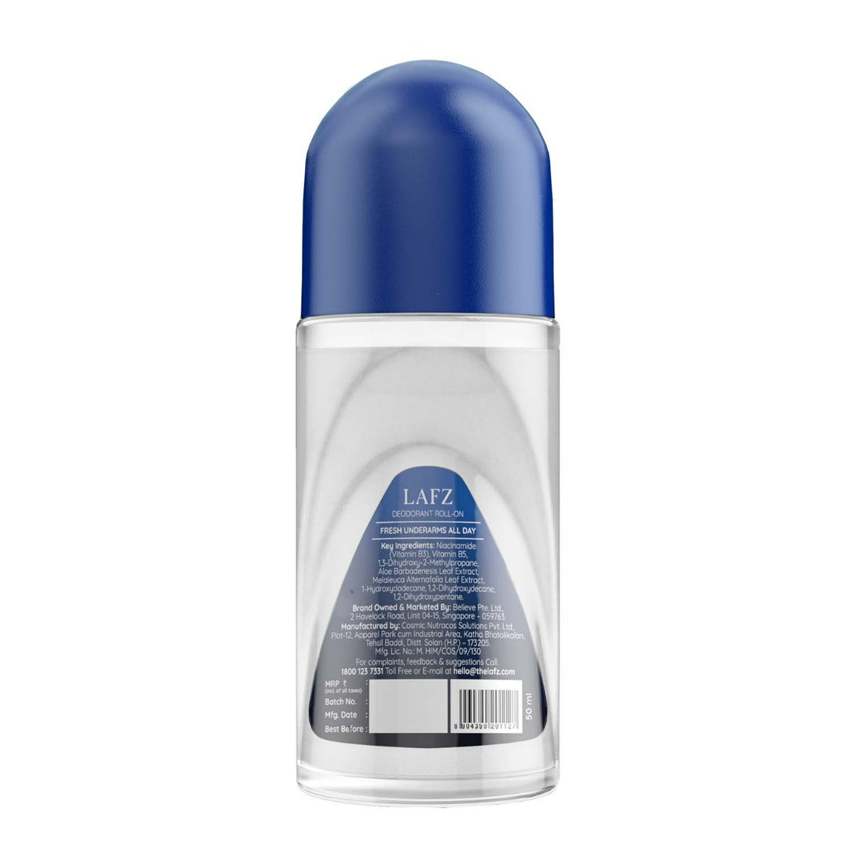 LAFZ No Alcohol Roll On Deodorant Summer Twist for Men (50ml)