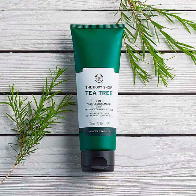 The Body Shop Tea Tree 3-in-1 Wash Scrub Mask (125ml)