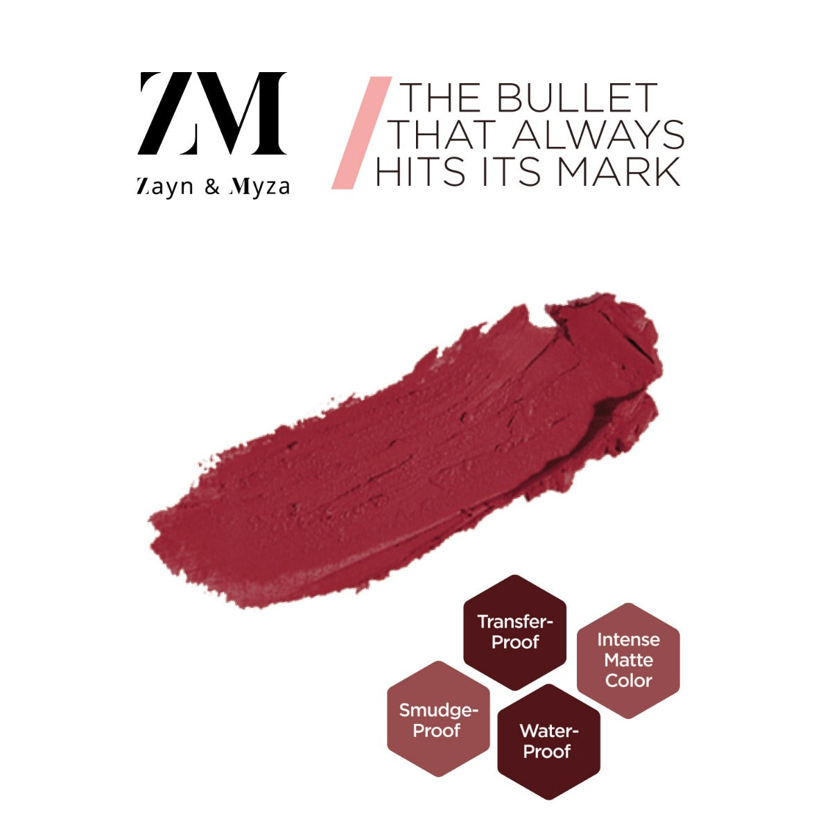 Zayn &amp; Myza Transfer-proof Power Matte Lipstick (3.2g)