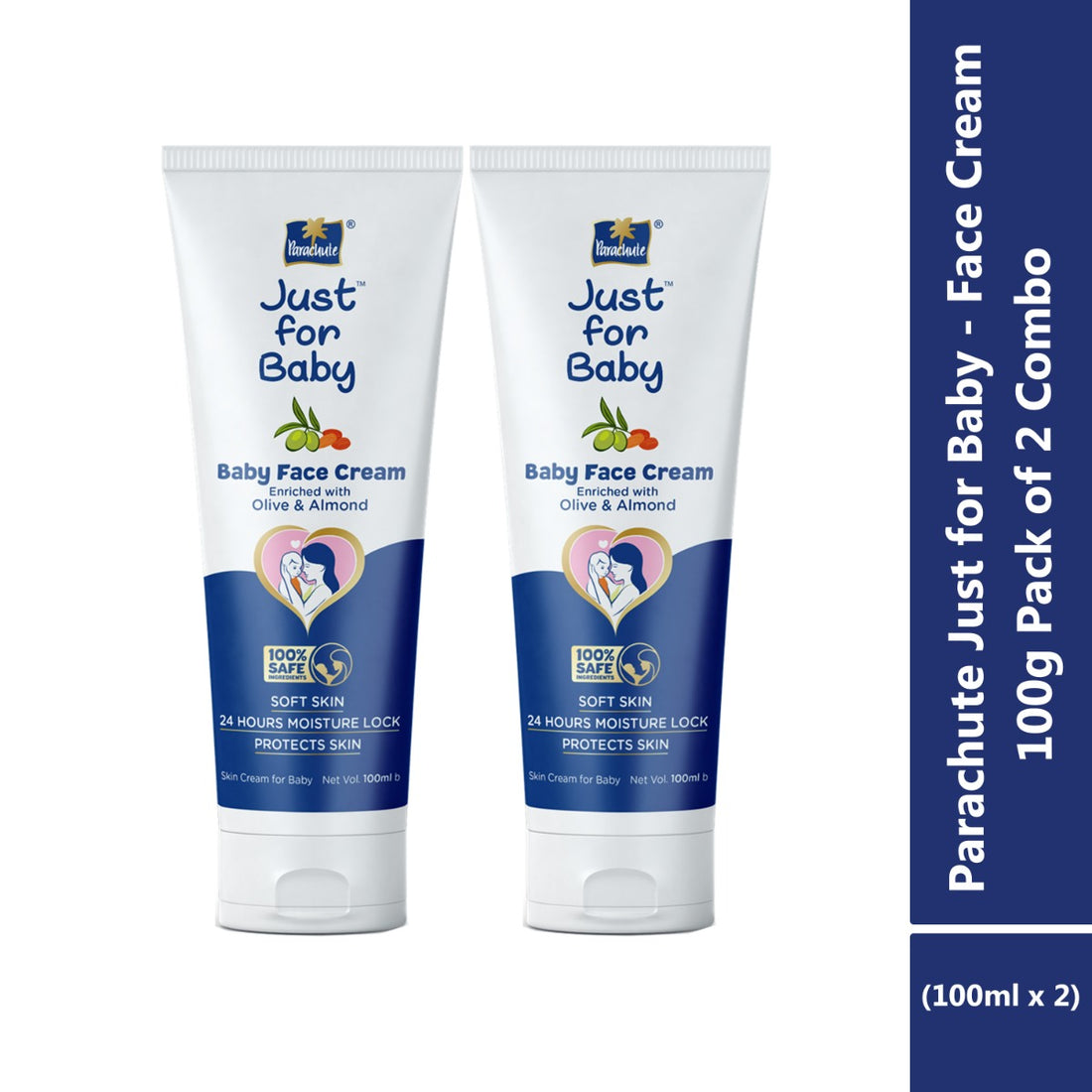 Parachute Just for Baby - Face Cream 100g Pack of 2 Combo (100ml x 2)