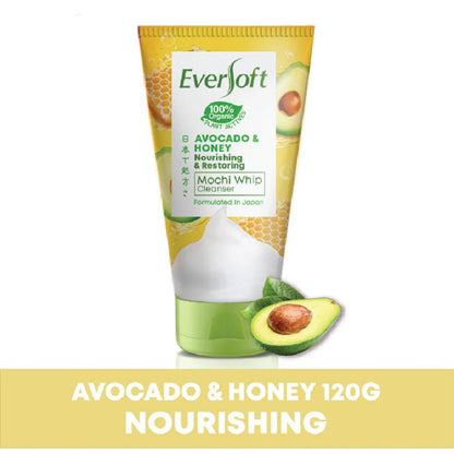 Eversoft Avocado and Honey Mochi Whip Cleanser (120gm)